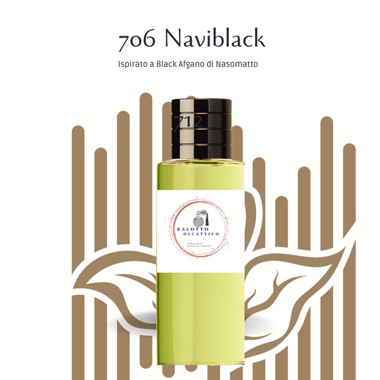SALOTTO OLFATTIVO-706 Naviblack ispirato a Black afgano di Nasomatto Collezione LUXE